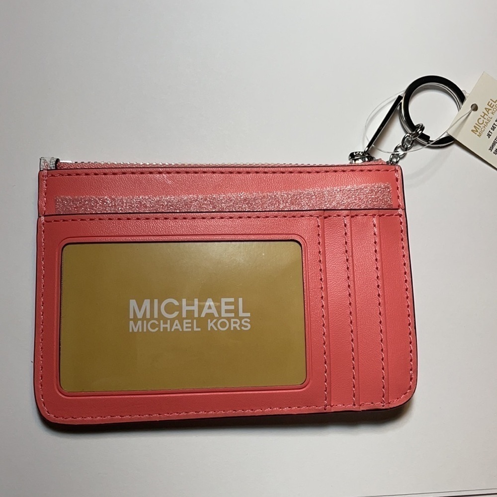 Michael Kors small coin pouch card holder key ring - Picture 3 of 9